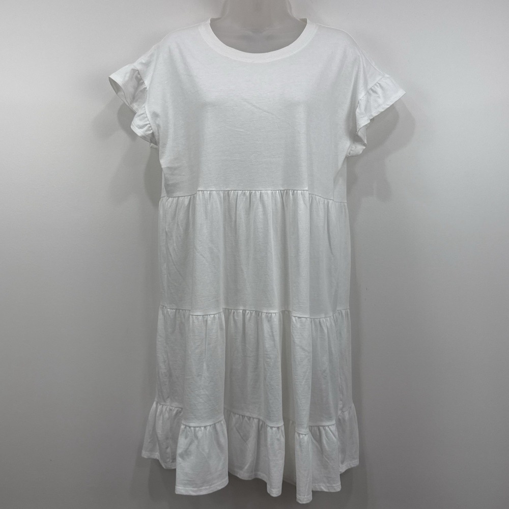 J Crew Broken In Jersey Tiered Dress M NWT Cottagecore Country Cowgirl Coastal